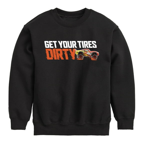Disney's Cars - Get Your Tires Dirty - Toddler And Youth Crewneck Fleece Sweatshirt