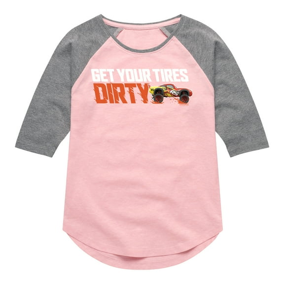 Disney's Cars - Get Your Tires Dirty - Toddler And Youth Raglan Graphic T-Shirt
