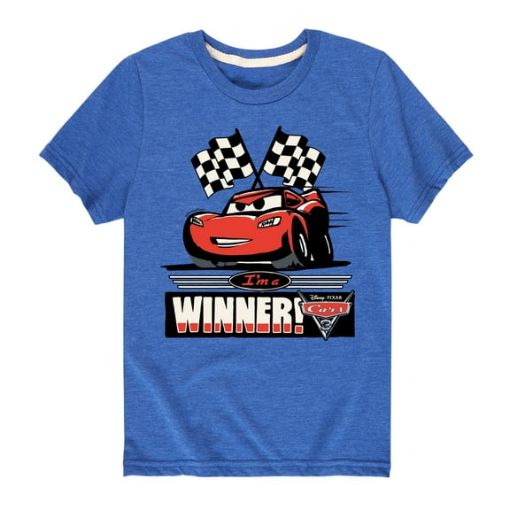 Disney's Cars - I'm A Winner - Boy's Toddler And Youth Short Sleeve Graphic T-Shirt