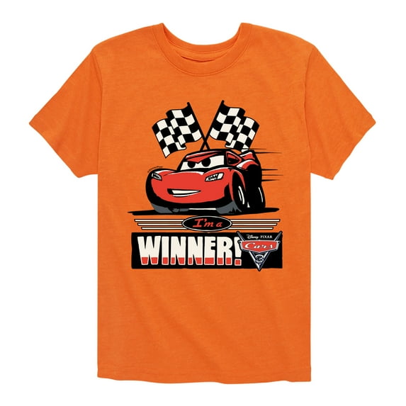 Disney's Cars - I'm A Winner - Boy's Toddler And Youth Short Sleeve Graphic T-Shirt