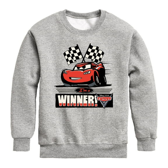 Disney's Cars - I'm A Winner - Toddler And Youth Crewneck Fleece Sweatshirt