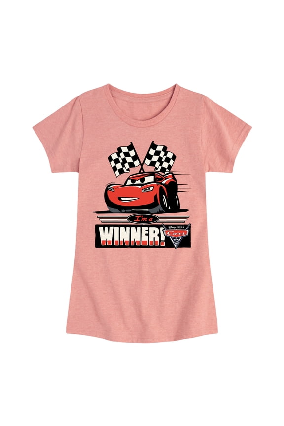 Disney's Cars - I'm A Winner - Toddler And Youth Girls Short Sleeve Graphic T-Shirt