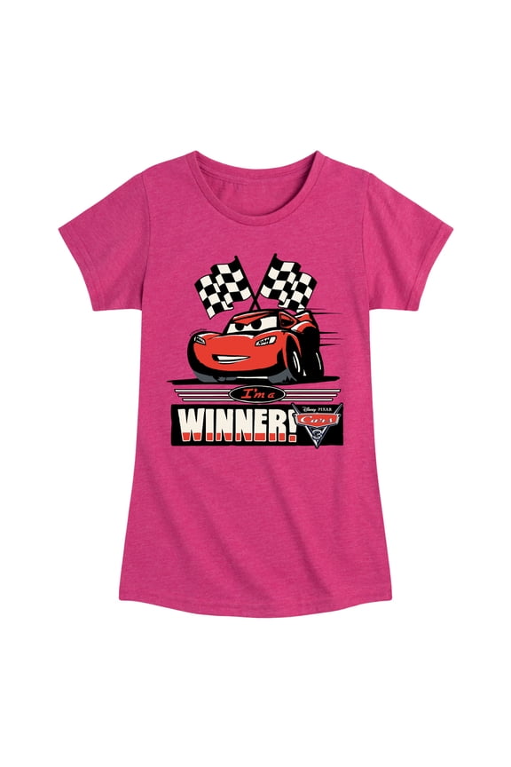 Disney's Cars - I'm A Winner - Toddler And Youth Girls Short Sleeve Graphic T-Shirt