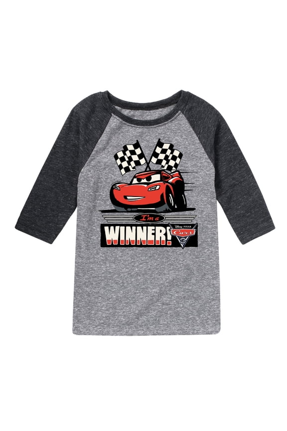 Disney's Cars - I'm A Winner - Toddler And Youth Raglan Graphic T-Shirt