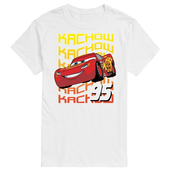 Disney's Cars - KACHOW 95 Lightning McQueen- Men's Short Sleeve Graphic T-Shirt