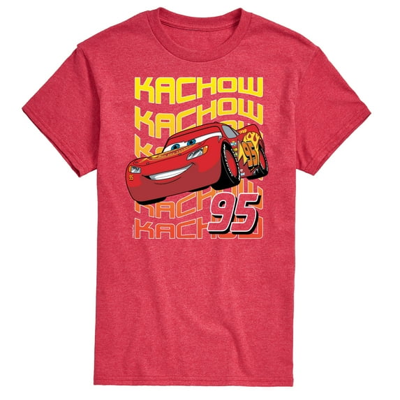 Disney's Cars - KACHOW 95 Lightning McQueen- Men's Short Sleeve Graphic T-Shirt