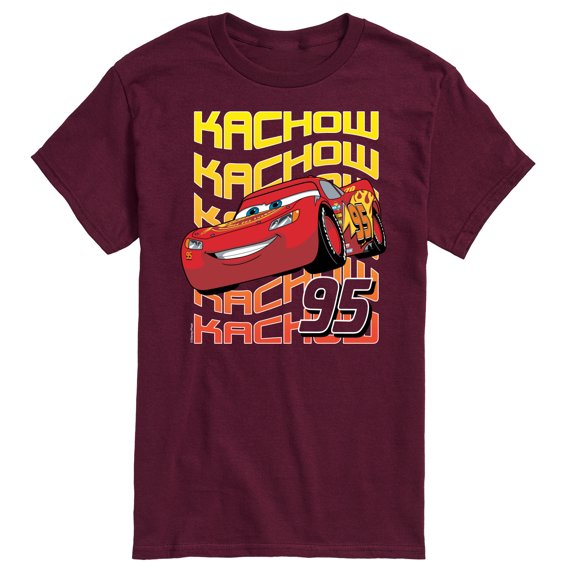 Disney's Cars - KACHOW 95 Lightning McQueen- Men's Short Sleeve Graphic T-Shirt
