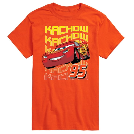 Disney's Cars - KACHOW 95 Lightning McQueen- Men's Short Sleeve Graphic T-Shirt