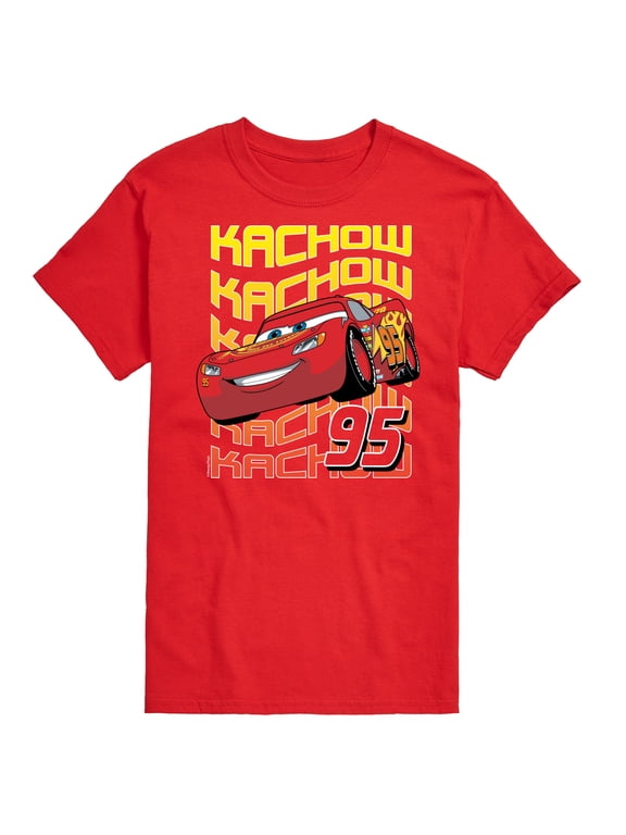 Disney's Cars - KACHOW 95 Lightning McQueen- Men's Short Sleeve Graphic T-Shirt