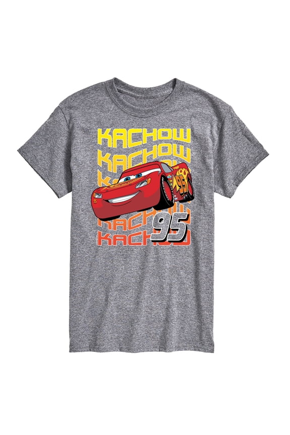 Disney's Cars - KACHOW 95 Lightning McQueen- Men's Short Sleeve Graphic T-Shirt