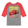 thumbnail image 1 of Disney's Cars - KACHOW 95 - Toddler And Youth Raglan Graphic T-Shirt, 1 of 6