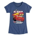 thumbnail image 1 of Disney's Cars - Lightning Mc Queen Seven Time Champ - Toddler And Youth Girls Short Sleeve Graphic T-Shirt, 1 of 5