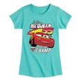thumbnail image 1 of Disney's Cars - Lightning Mc Queen Seven Time Champ - Toddler And Youth Girls Short Sleeve Graphic T-Shirt, 1 of 5