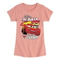thumbnail image 1 of Disney's Cars - Lightning Mc Queen Seven Time Champ - Toddler And Youth Girls Short Sleeve Graphic T-Shirt, 1 of 5