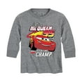 thumbnail image 1 of Disney's Cars - Lightning Mc Queen Seven Time Champ - Toddler And Youth Long Sleeve Graphic T-Shirt, 1 of 5