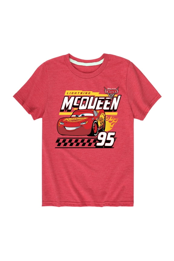 Disney's Cars - Lightning McQueen 95 - Boy's Toddler And Youth Short Sleeve Graphic T-Shirt