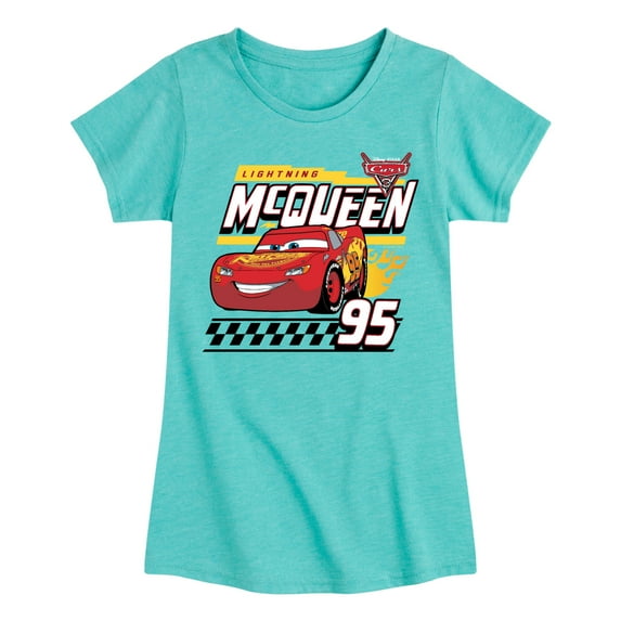 Disney's Cars - Lightning McQueen 95 - Toddler And Youth Girls Short Sleeve Graphic T-Shirt