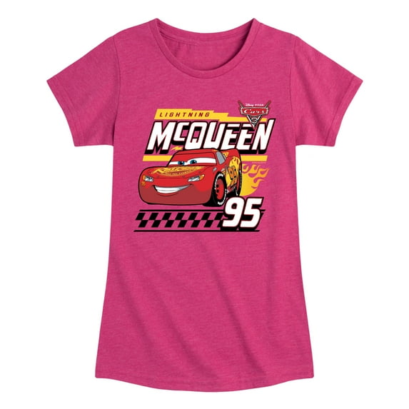 Disney's Cars - Lightning McQueen 95 - Toddler And Youth Girls Short Sleeve Graphic T-Shirt