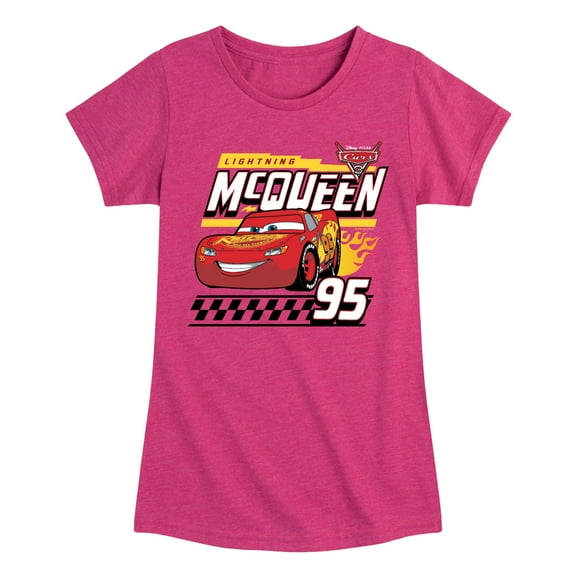Disney's Cars - Lightning McQueen 95 - Toddler And Youth Girls Short Sleeve Graphic T-Shirt