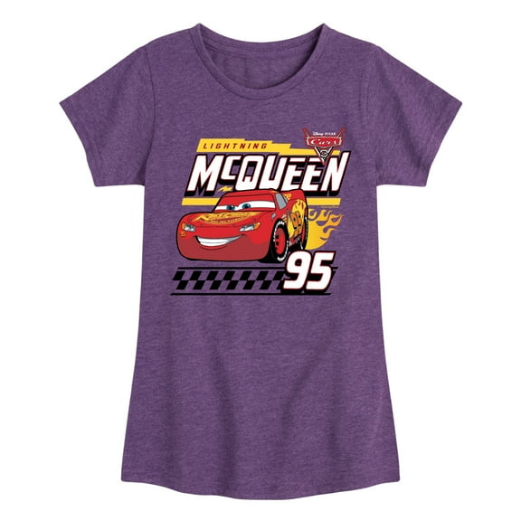 Disney's Cars - Lightning McQueen 95 - Toddler And Youth Girls Short Sleeve Graphic T-Shirt