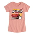 thumbnail image 1 of Disney's Cars - Lightning McQueen 95 - Toddler And Youth Girls Short Sleeve Graphic T-Shirt, 1 of 5