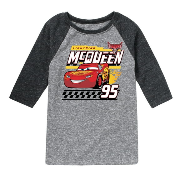 Disney's Cars - Lightning McQueen 95 - Toddler And Youth Raglan Graphic T-Shirt