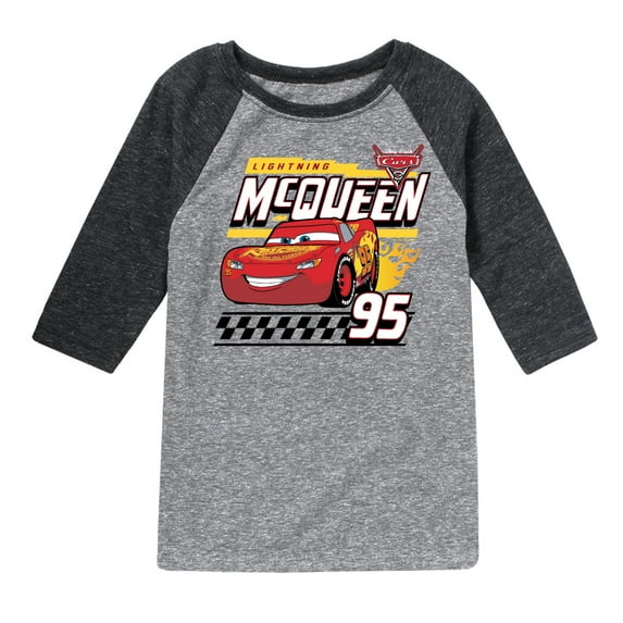 Disney's Cars - Lightning McQueen 95 - Toddler And Youth Raglan Graphic T-Shirt