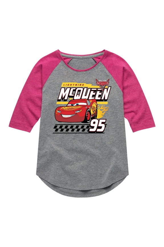 Disney's Cars - Lightning McQueen 95 - Toddler And Youth Raglan Graphic T-Shirt