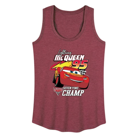 Disney's Cars - Lightning McQueen Seven Time Champ - Women's Racerback Tank Top