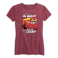 thumbnail image 1 of Disney's Cars - Lightning McQueen Seven Time Champ - Women's Short Sleeve Graphic T-Shirt, 1 of 5