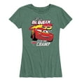 thumbnail image 1 of Disney's Cars - Lightning McQueen Seven Time Champ - Women's Short Sleeve Graphic T-Shirt, 1 of 5
