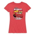 thumbnail image 1 of Disney's Cars - Lightning McQueen Seven Time Champ - Women's Short Sleeve Graphic T-Shirt, 1 of 5