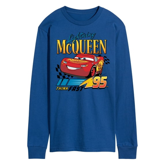 Disney's Cars - Lightning McQueen Think Fast - Men's Long Sleeve T-Shirt