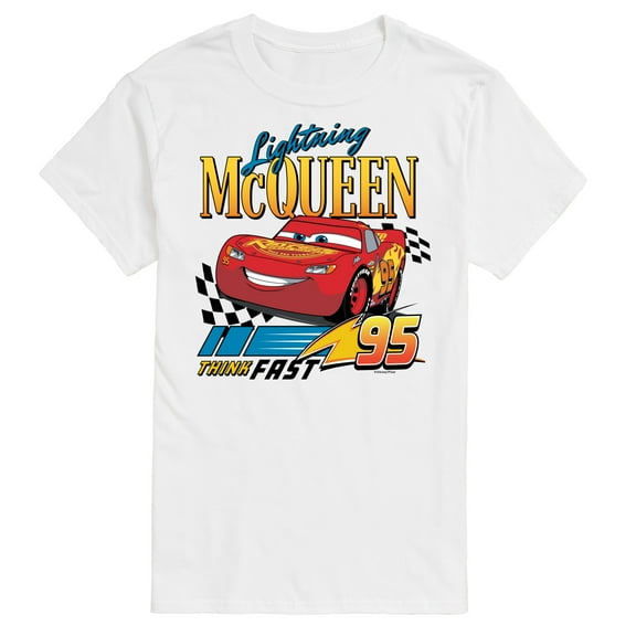 Disney's Cars - Lightning McQueen Think Fast - Men's Short Sleeve Graphic T-Shirt