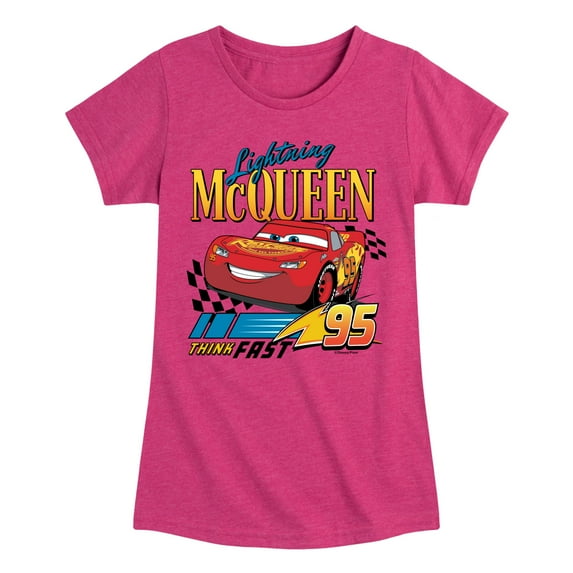 Disney's Cars - Lightning McQueen Think Fast - Toddler And Youth Girls Short Sleeve Graphic T-Shirt