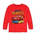 thumbnail image 1 of Disney's Cars - Lightning McQueen Think Fast - Toddler And Youth Long Sleeve Graphic T-Shirt, 1 of 5