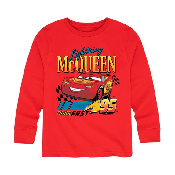 Disney's Cars - Lightning McQueen Think Fast - Toddler And Youth Long Sleeve Graphic T-Shirt
