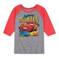 thumbnail image 1 of Disney's Cars - Lightning McQueen Think Fast - Toddler And Youth Raglan Graphic T-Shirt, 1 of 6