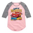 thumbnail image 1 of Disney's Cars - Lightning McQueen Think Fast - Toddler And Youth Raglan Graphic T-Shirt, 1 of 4