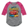 thumbnail image 1 of Disney's Cars - Lightning McQueen Think Fast - Toddler And Youth Raglan Graphic T-Shirt, 1 of 4