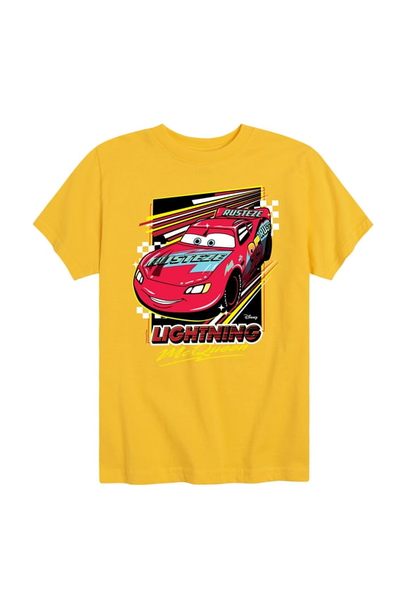 Disney's Cars - Lightning Mcqueen - Boy's Toddler & Youth Short Sleeve Graphic T-Shirt