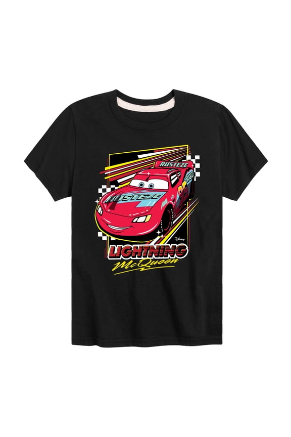 Disney's Cars - Lightning Mcqueen - Boy's Toddler & Youth Short Sleeve Graphic T-Shirt