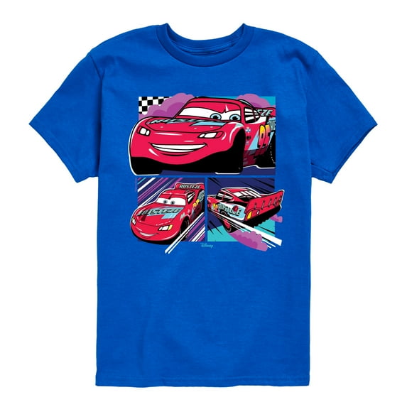 Disney's Cars - Lightning Mcqueen Finish Line - Boy's Toddler & Youth Short Sleeve Graphic T-Shirt