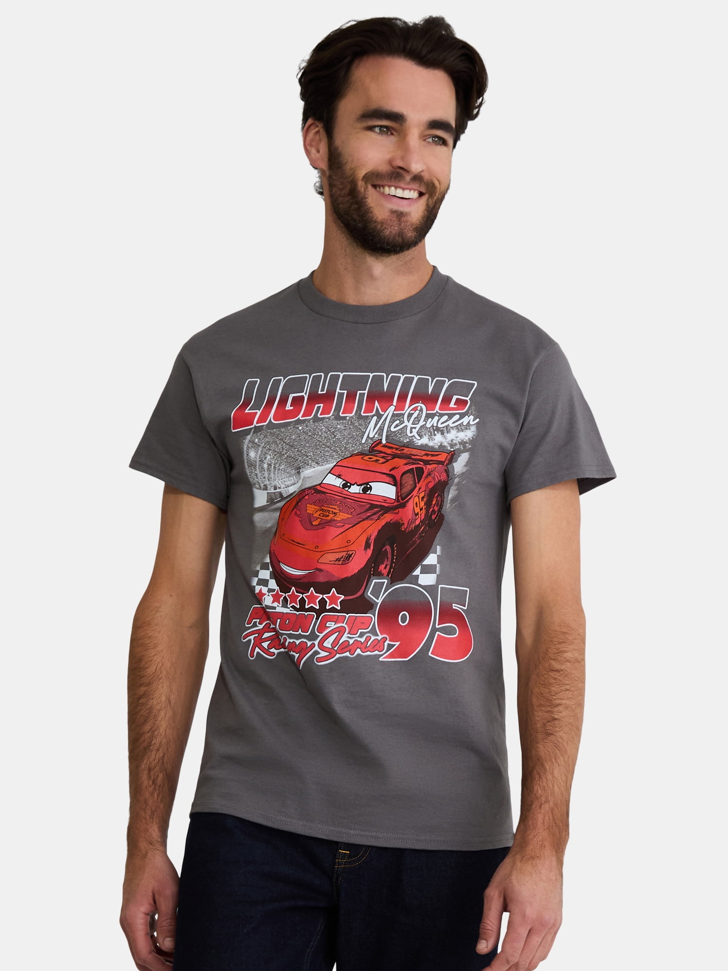 Disney’s Cars Men's & Big Men's Piston Cup Cotton Graphic Tee, Sizes S-3XL