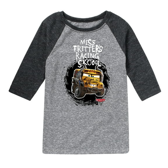 Disney's Cars - Miss Fritters School - Toddler And Youth Raglan Graphic T-Shirt