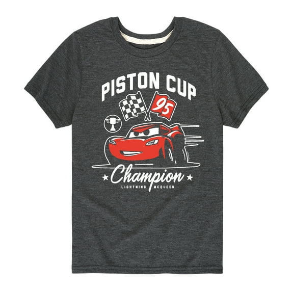 Disney's Cars - Piston Cup Champion McQueen - Boy's Toddler And Youth Short Sleeve Graphic T-Shirt