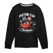 Cars - Piston Cup Champion McQueen - Youth Boys Long Sleeve Graphic T-Shirt