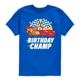 thumbnail image 1 of Disney's Cars - Race To Finish Line - Birthday Champ - Boy's Toddler & Youth Short Sleeve Graphic T-Shirt, 1 of 5