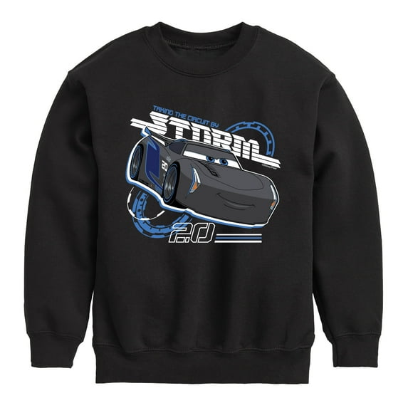 Disney's Cars - Taking The Circuit By Storm - Toddler And Youth Crewneck Fleece Sweatshirt