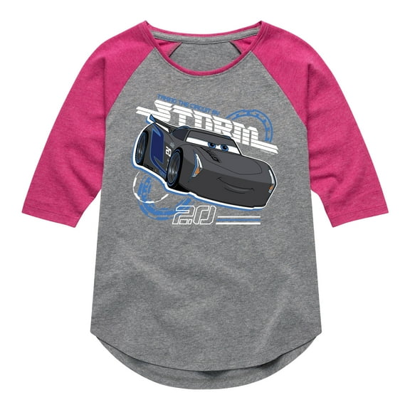 Disney's Cars - Taking The Circuit By Storm - Toddler And Youth Raglan Graphic T-Shirt